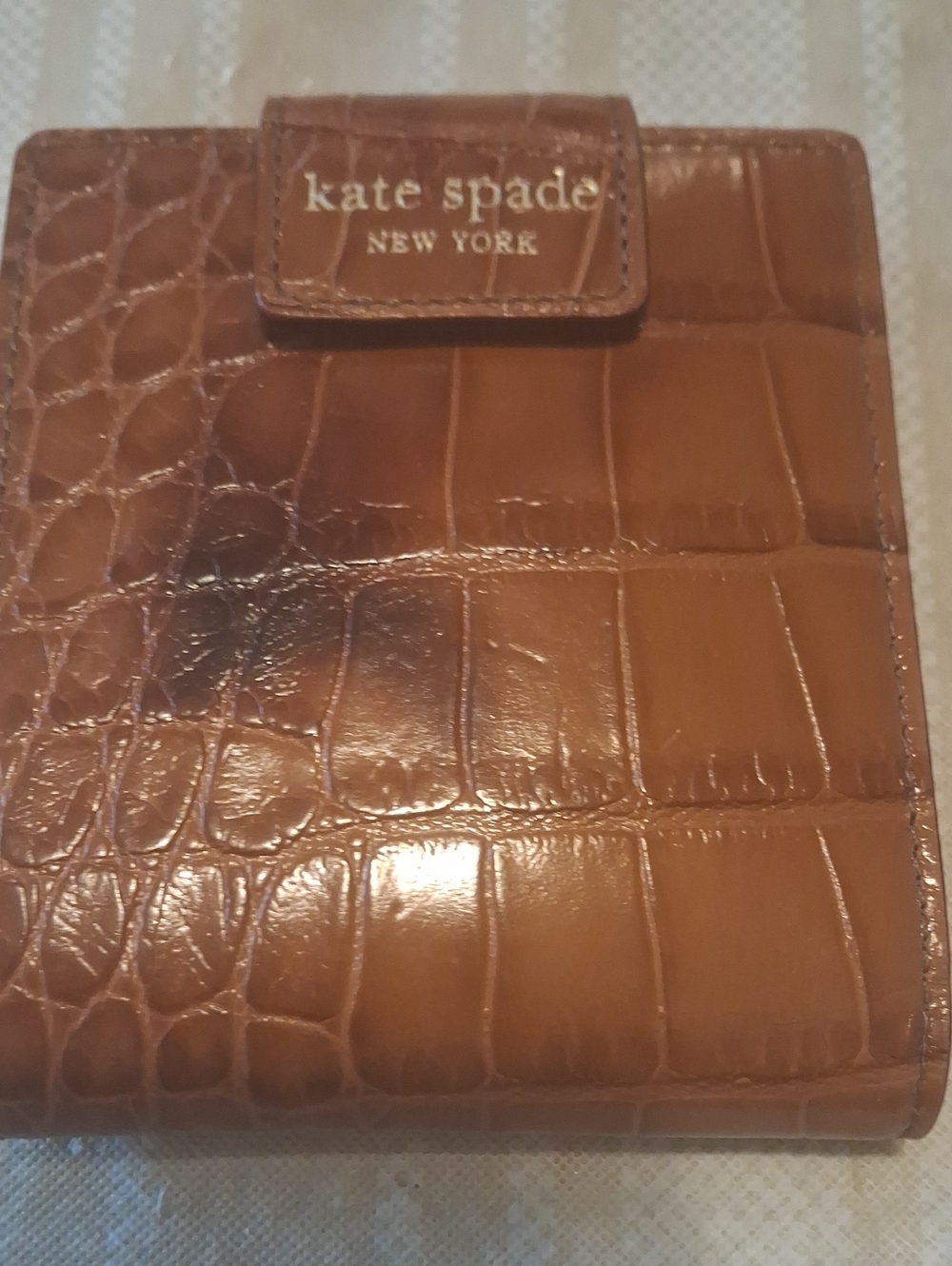 Kate Spade Vintage Leather Wallet.brown Snakeprint